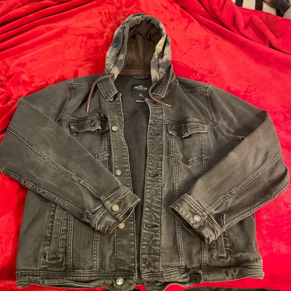 Hollister Denim Jacket with Hood